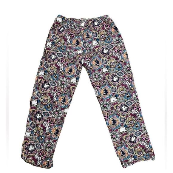 Disney Parks Paisley Mickey Mouse Pajama Pants Unisex Size M Multicolor - Picture 1 of 6